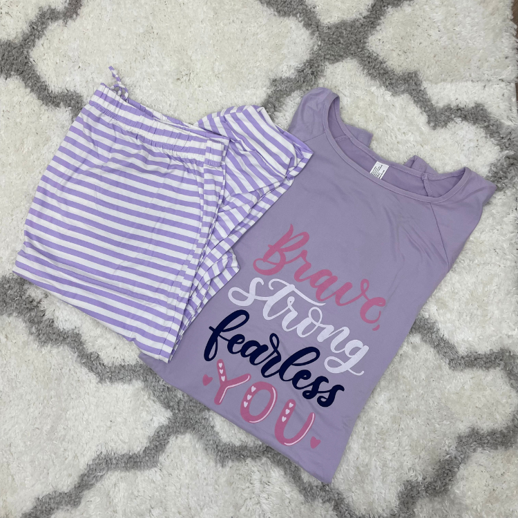 Brave Strong Fearless You Pajama Pants Set (Plus Size Only)