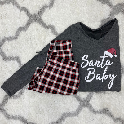 Santa Baby Long Sleeve Pajama Set