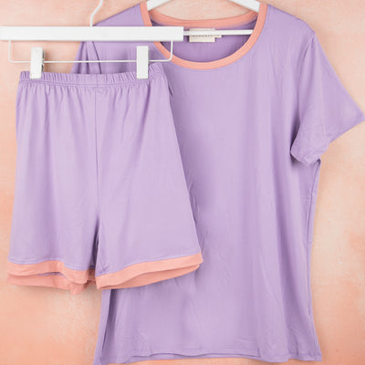 Lavender Short Sleeve Pajama Set