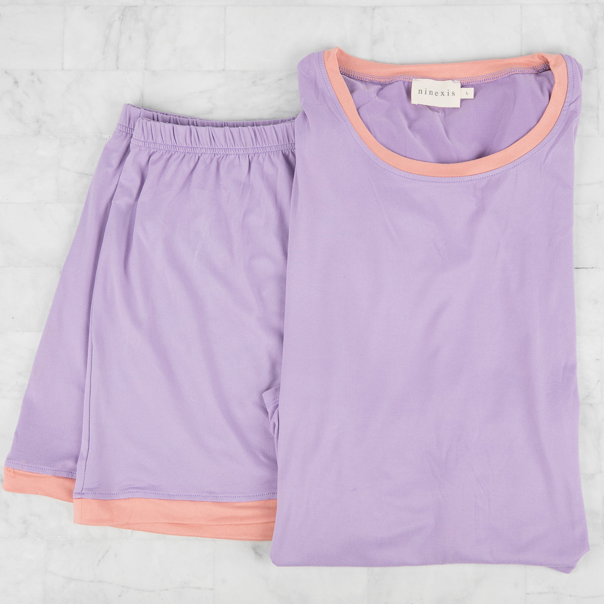 Lavender Short Sleeve Pajama Set
